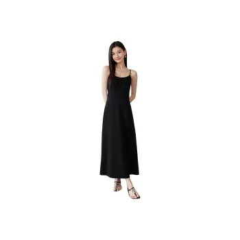 Yi Mengyuan Slip Dresses Women's Black
