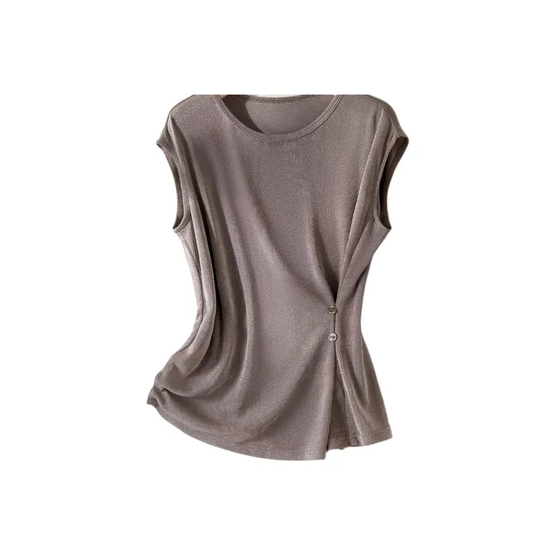 IHIMI T Shirts Women's Gray Purple-2