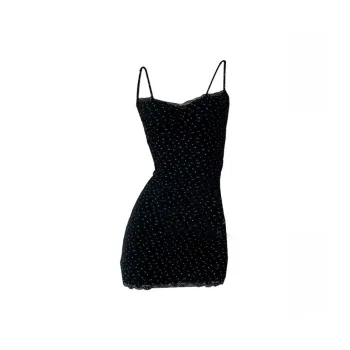 MIMOSA CHUR Slip Dresses Women's Black Skirt