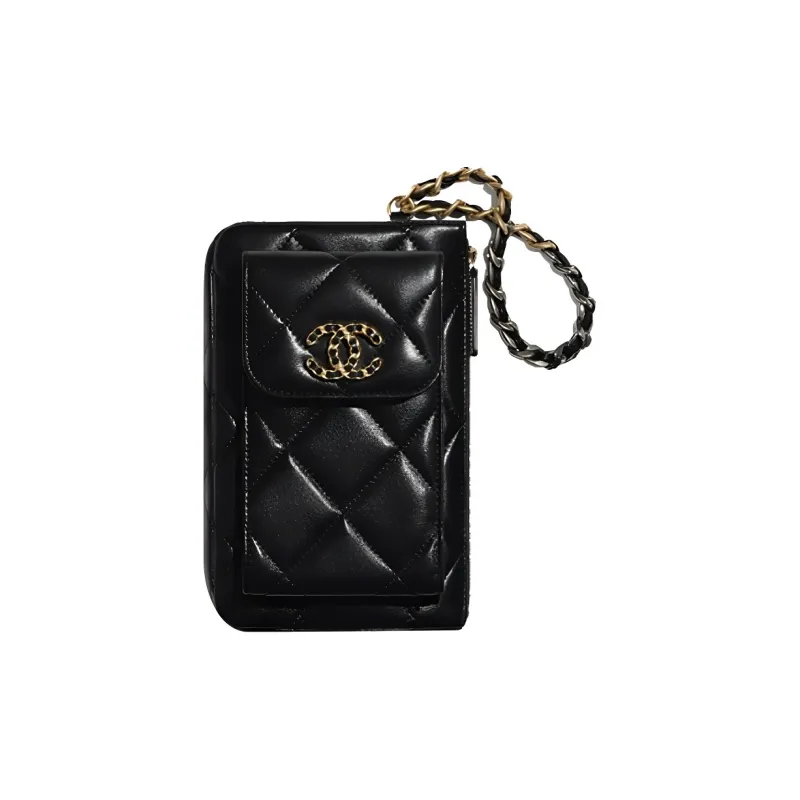 CHANEL 19Bag Lambskin Clutch Women's Black-0