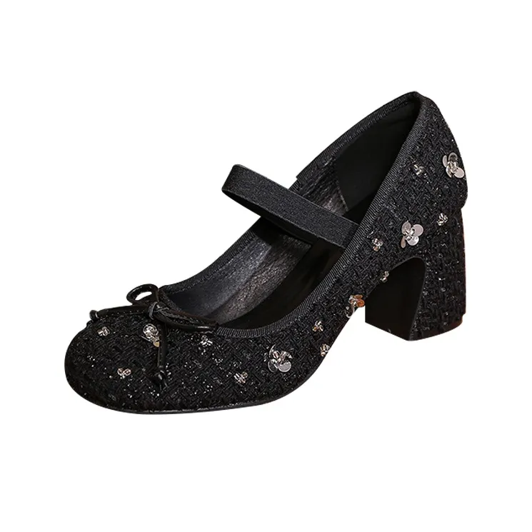 TADSW Chunky Heel High Heels 7cm Women's-0
