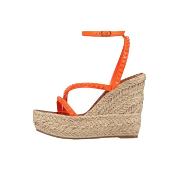 CL LUBOTING Mafaldina Zeppa One Strap Sandals 10.8cm Women's Orange