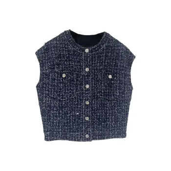 CHANEL 25P Spring Summer Preview Collection Vest Women's Blue