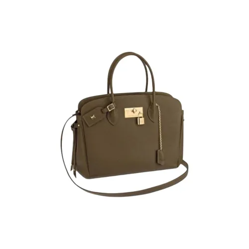 LOUIS VUITTON Milla Calfskin Shoulder Bag, Handbag Medium Size Women's Olive Green