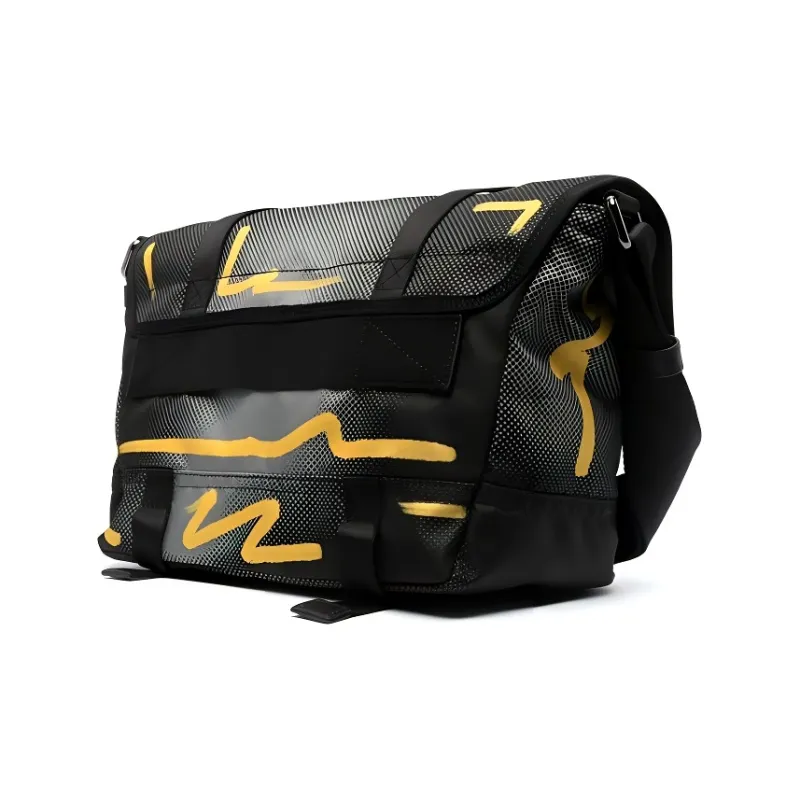 MOSCHINO Polyester Messenger Bag Crossbody Bags Shoulder Bags Men's Dark Gray-1