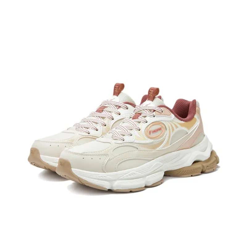 361° Sports Life Collection Abrasion Resistant Moisture Wicking Low Top Casual Shoes Women's Beige Pink-1