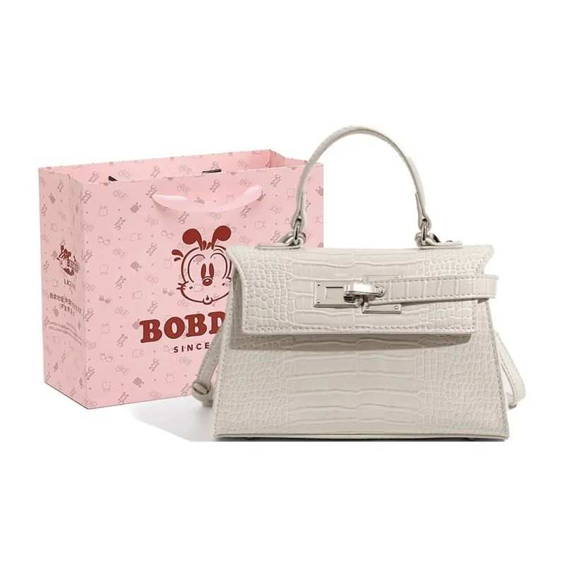 BOBDOG PU Handbag, Crossbody Bag Trumpets Women's Pink/Black/Ecru-6