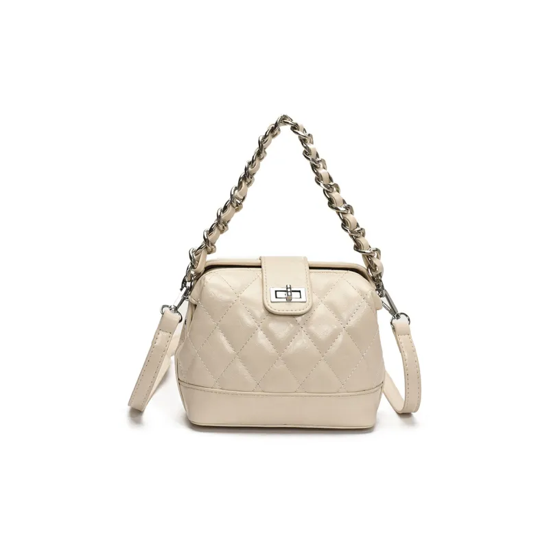Yalu PU Handbag Women's Ecru/Silver/Black/Pink/Yellow-0