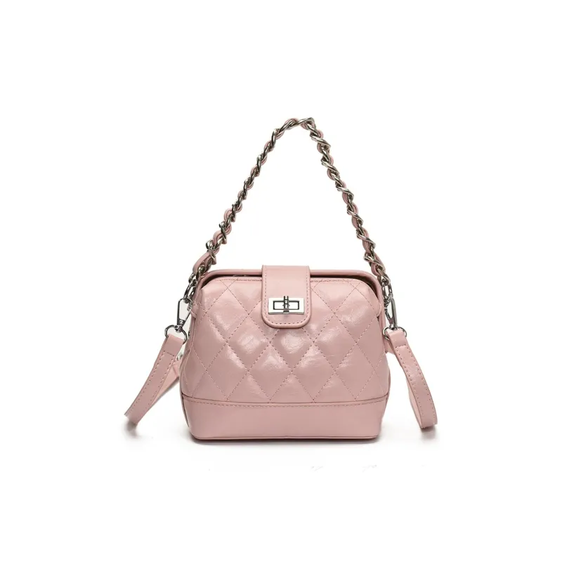 Yalu PU Handbag Women's Ecru/Silver/Black/Pink/Yellow-16