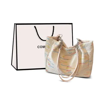 COMELY Fabric Tote Bag, Shopping Bag, Handbag, Shoulder Bag, Laptop Bag Regular Women's White