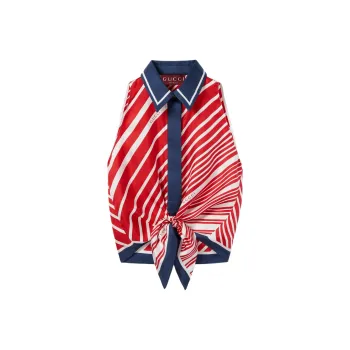 GUCCI Tank Top Women's Red Blue