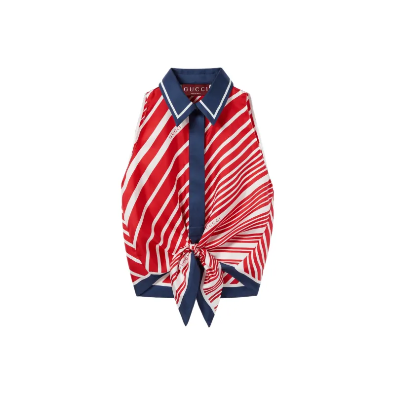 GUCCI Tank Top Women's Red Blue-0