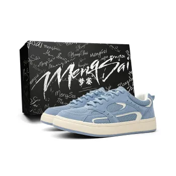 Mengsai Cushioning, Wear Resistant Low Top Skateboard Shoes Men's Haze Blue
