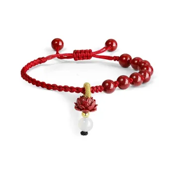 KINGFOCUS Cinnabar Jade Bracelets Unisex
