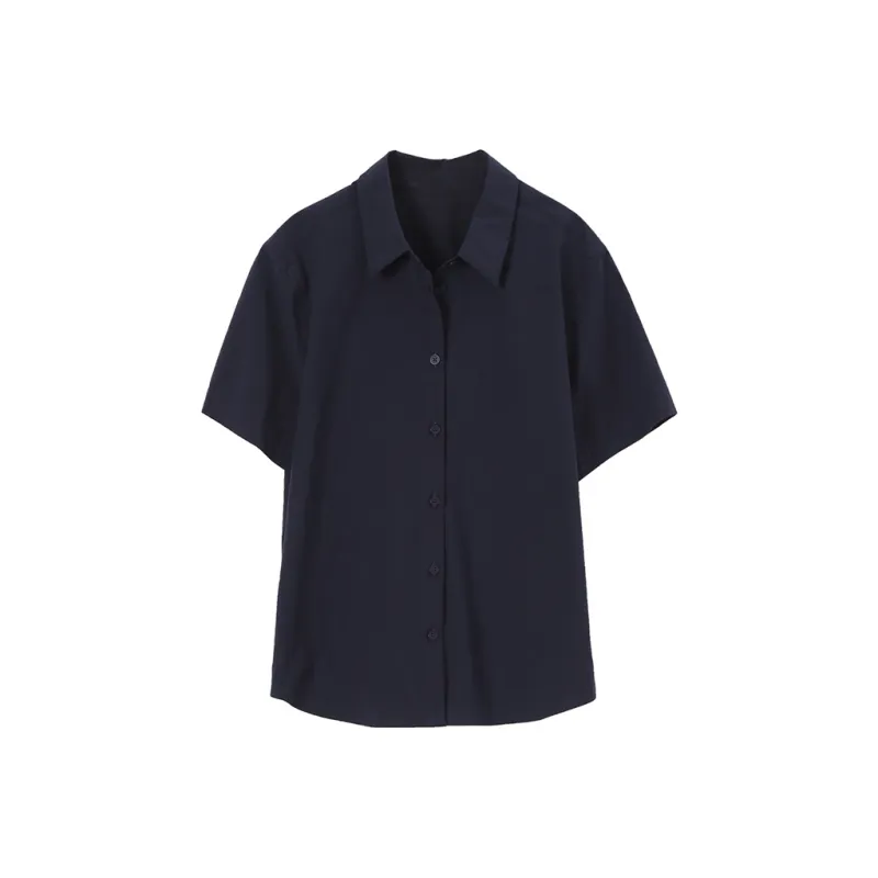 LUYOUYE Shirts Women's Navy Blue-0