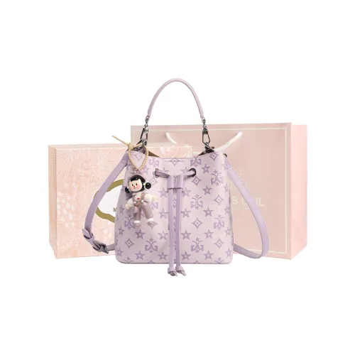 MISS GAIL Synthetic Leather Bucket Bag, Shoulder Bag, Hand Bag, Handbag Regular Women's Purple