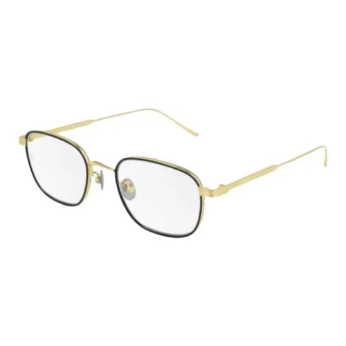CARTIER C Décor Titanium Alloy Irregular Shape Eyeglass Frames Unisex