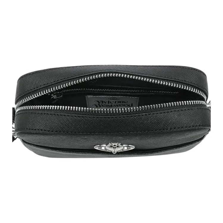 Vivienne Westwood Leather Crossbody Bag, Shoulder Bag Women's Black-5