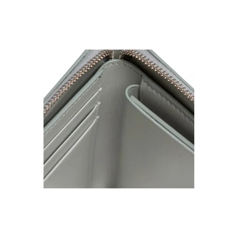 JIL SANDER Calfskin Wallet Medium Size Women's Light Gray-4