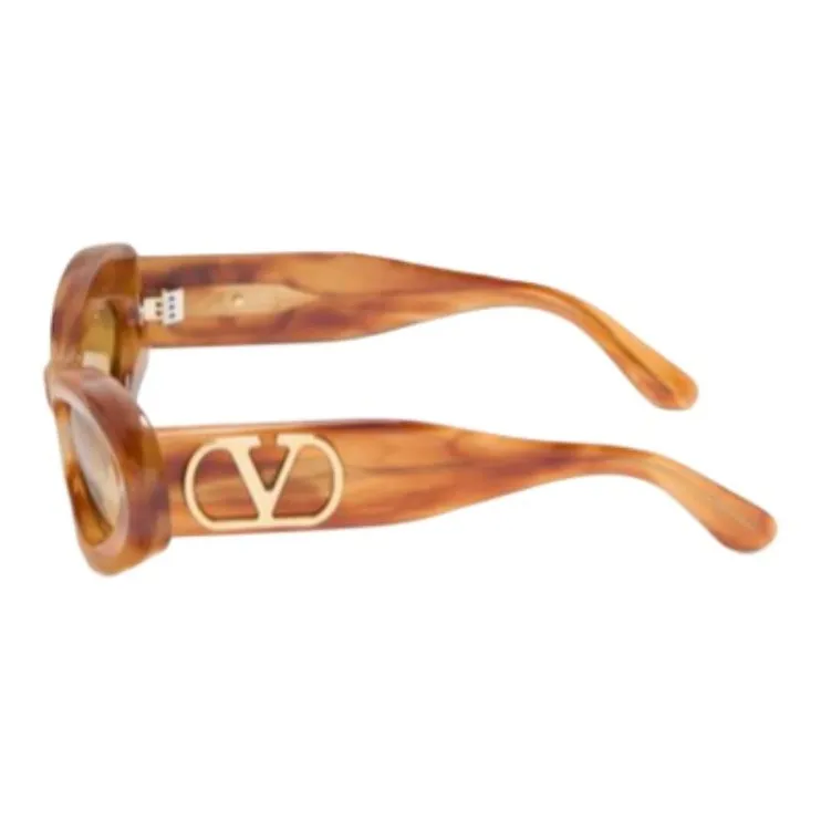 Valentino Acetate Cat Eye Sunglasses Women's Brown-1