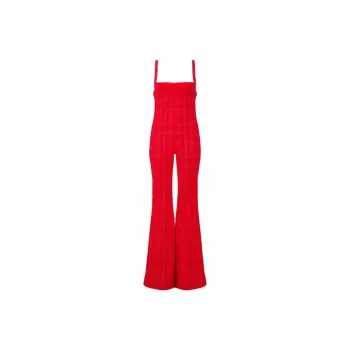 Giambattista Vall Flared Tweed Jumpsuit