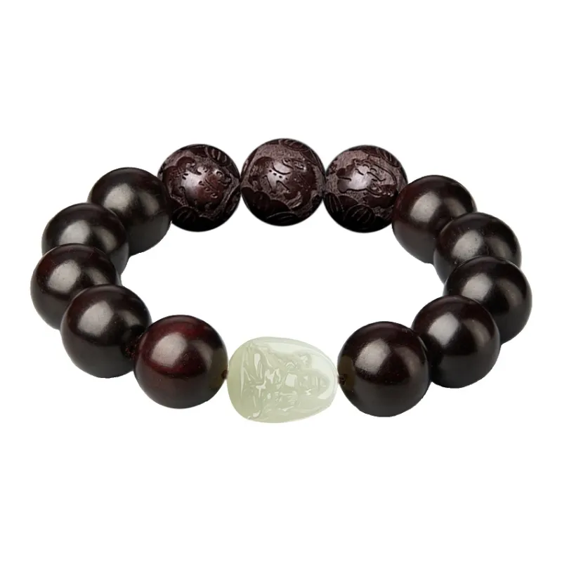 SGE Small Leaf Red Sandalwood Bracelets Unisex-6
