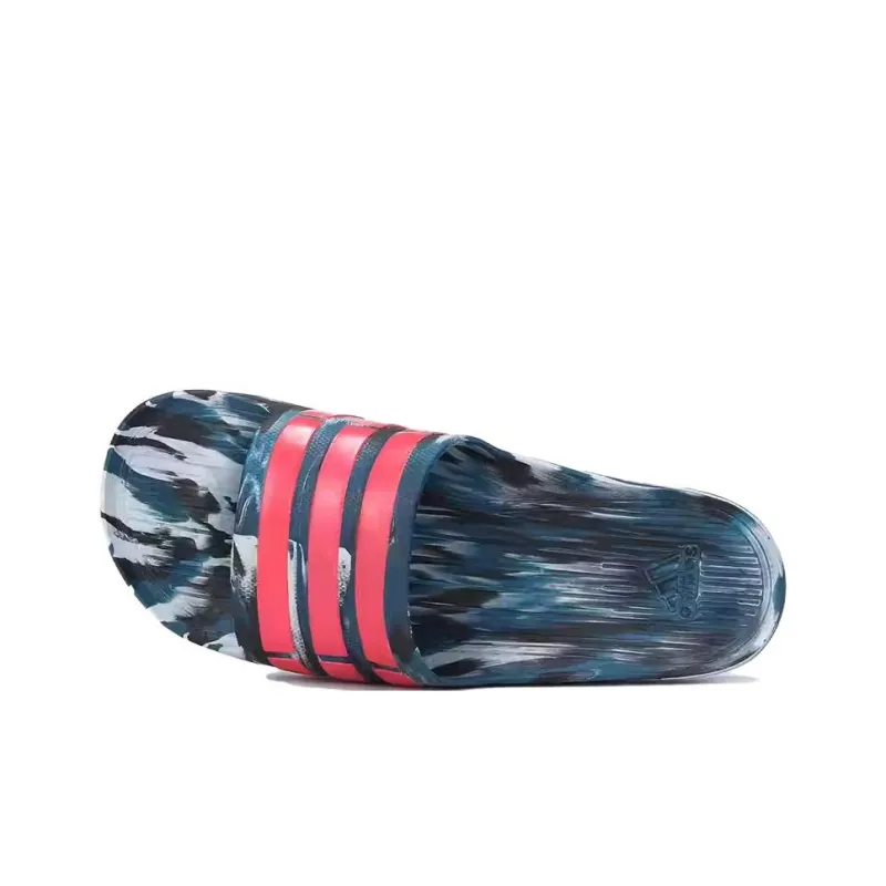 Adidas DURAMO Slip Resistant Abrasion Resistant Slide Slippers Unisex Asphalt Gray Red Black-2