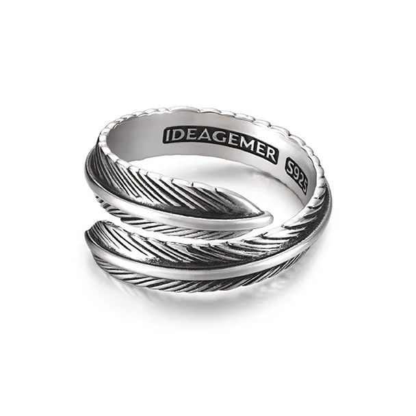 IDEAGEMER 925 Sterling Silver Rings Men's-6