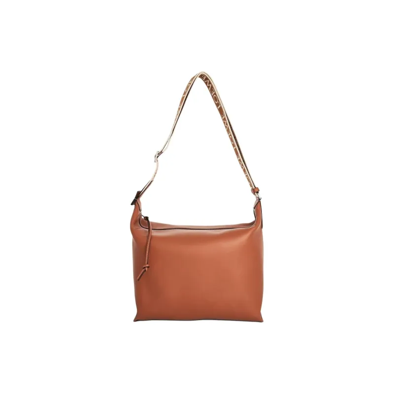 LOEWE Smooth Calf Leather Shoulder Bag, Crossbody Bag Men's Brown-3