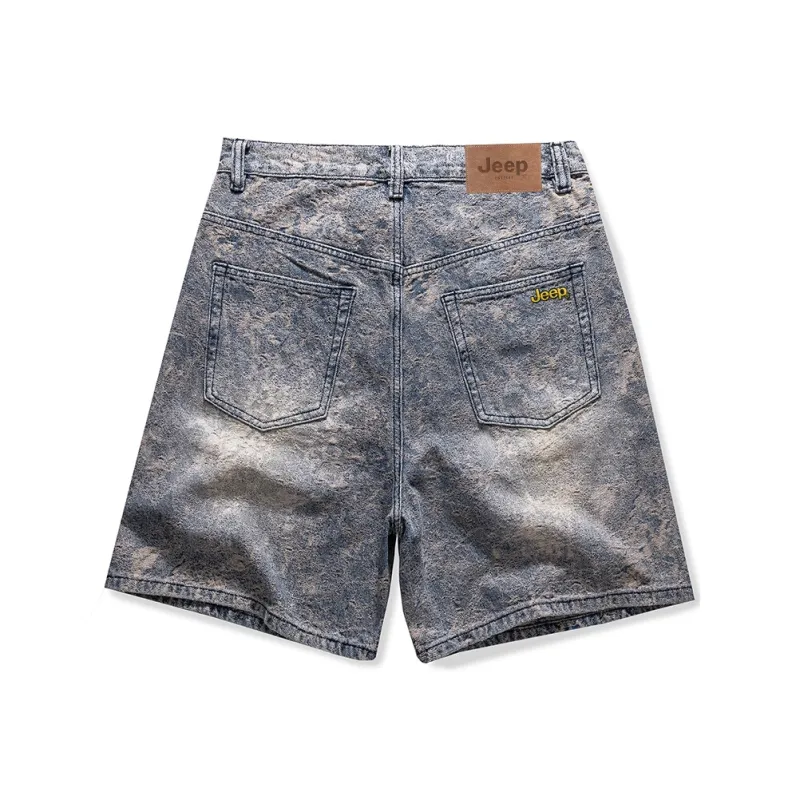 Jeep Leisure Collection Denim Shorts Unisex Blue-1