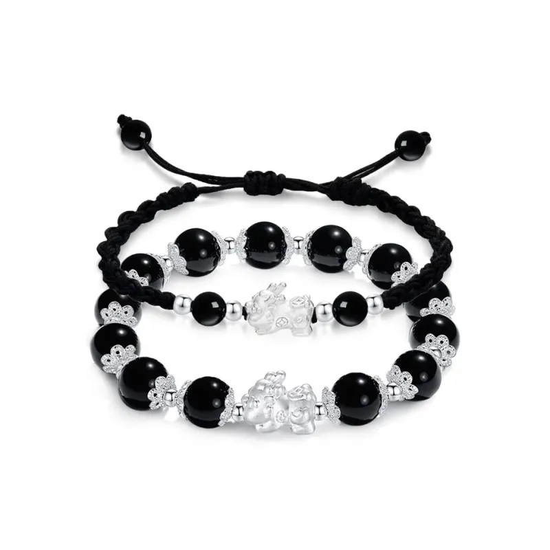 LUCA Sterling Silver Bracelets Unisex-8