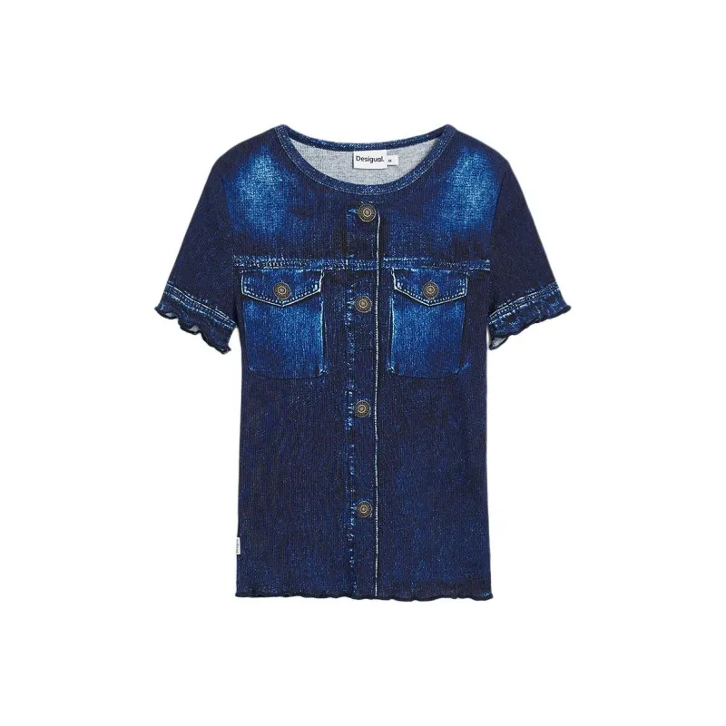Desigual T Shirts Women's Gentian Blue-0