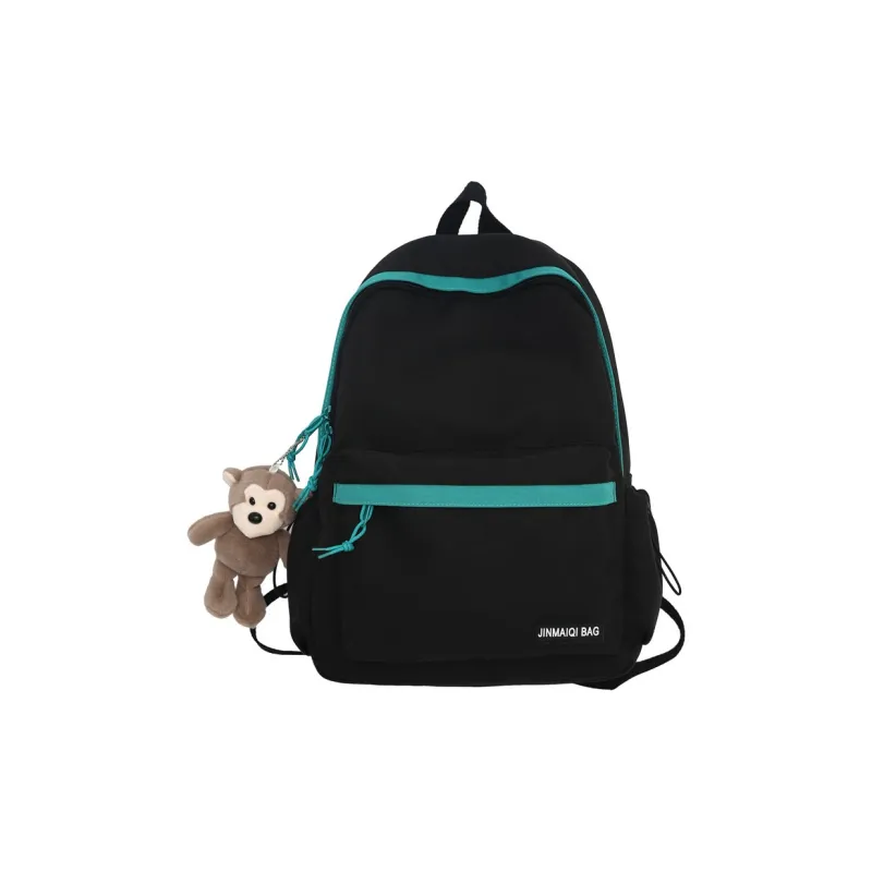 WICKBUEN Nylon Backpack Unisex White/Black/Purple/Green-6