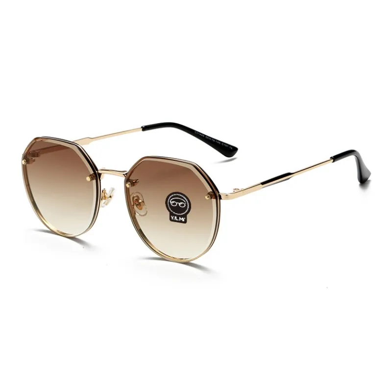 YALMY Metal Irregular Shape Sunglasses Women's-6