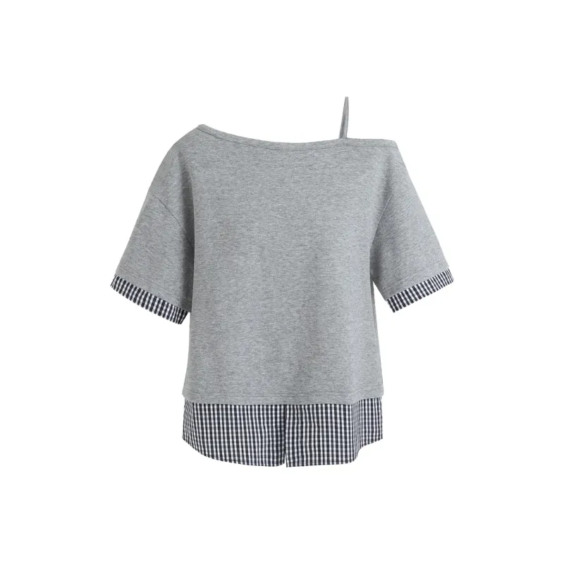 ABCMININ T Shirts Women's Gray-0