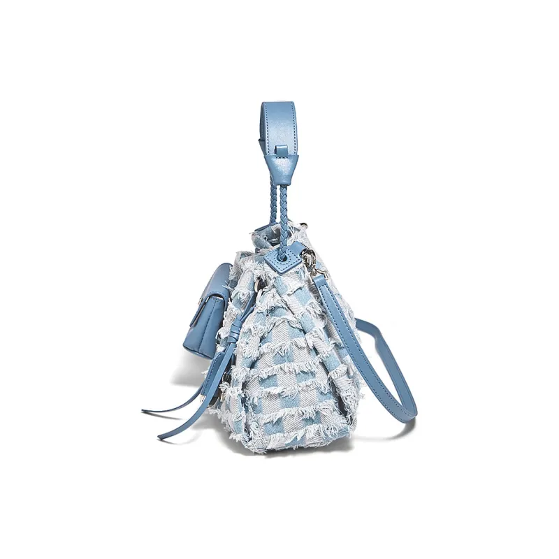 FOXER Fabric Handbag Women's Blue-4