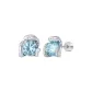 Blue Snake-Shaped Stud Earrings[1 Pair]