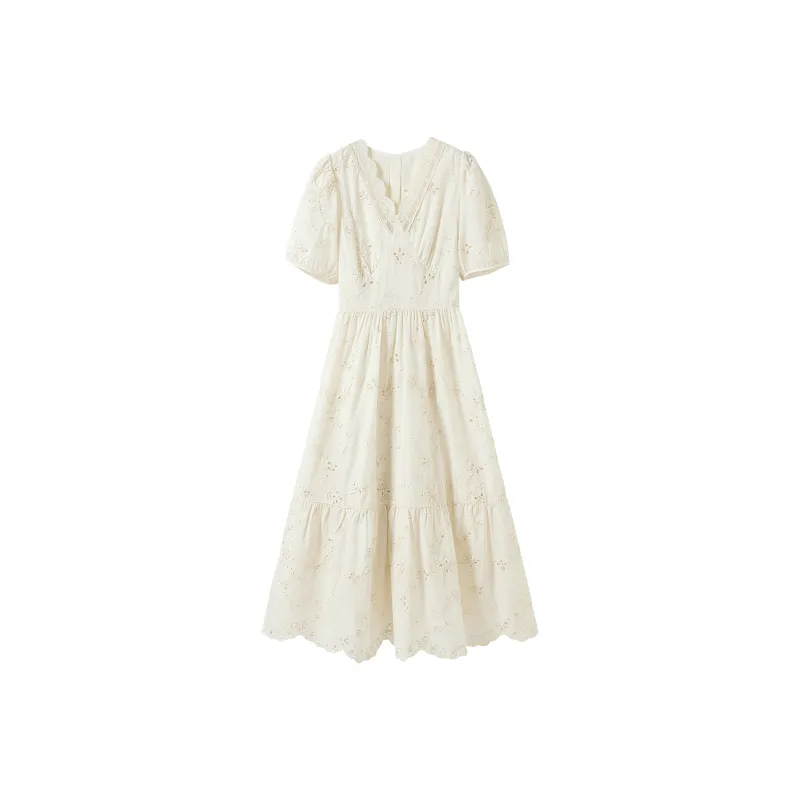 Hang Yi Court Short Sleeved Dress Women's-0