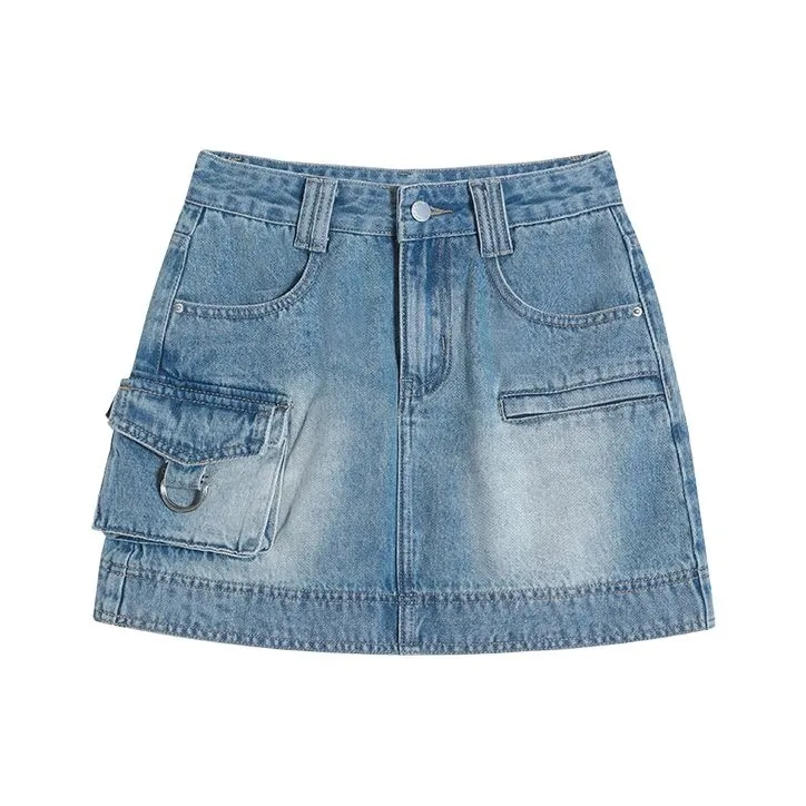 YINLEI Denim Short Skirts Women's-0