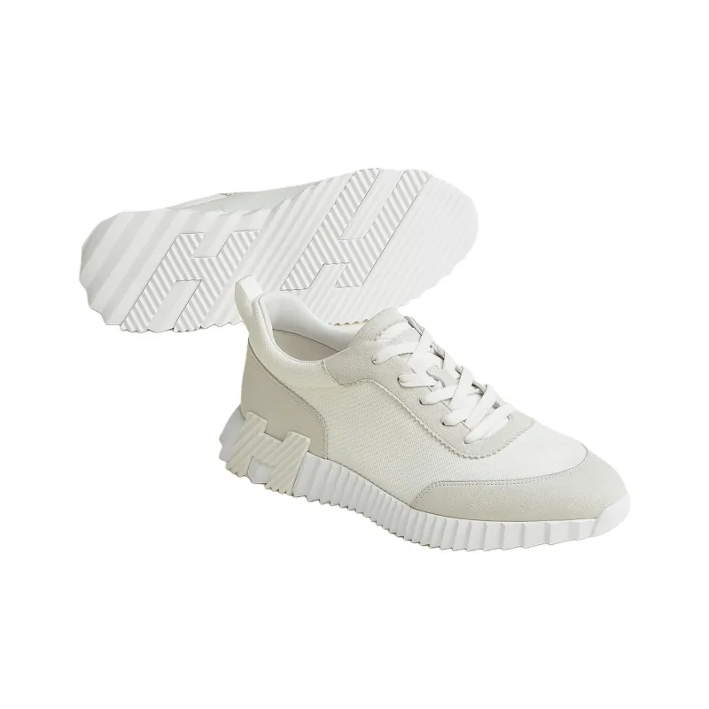 HERMES Bouncing Low Top Casual Shoes Men's White-2
