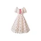 Pink Floral Long Dress