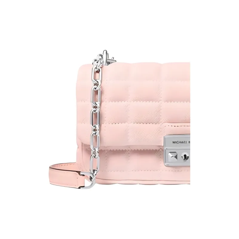 MICHAEL KORS Tribeca Fabric Crossbody Bag, Shoulder Bag Small Size Women's Light Pink-3