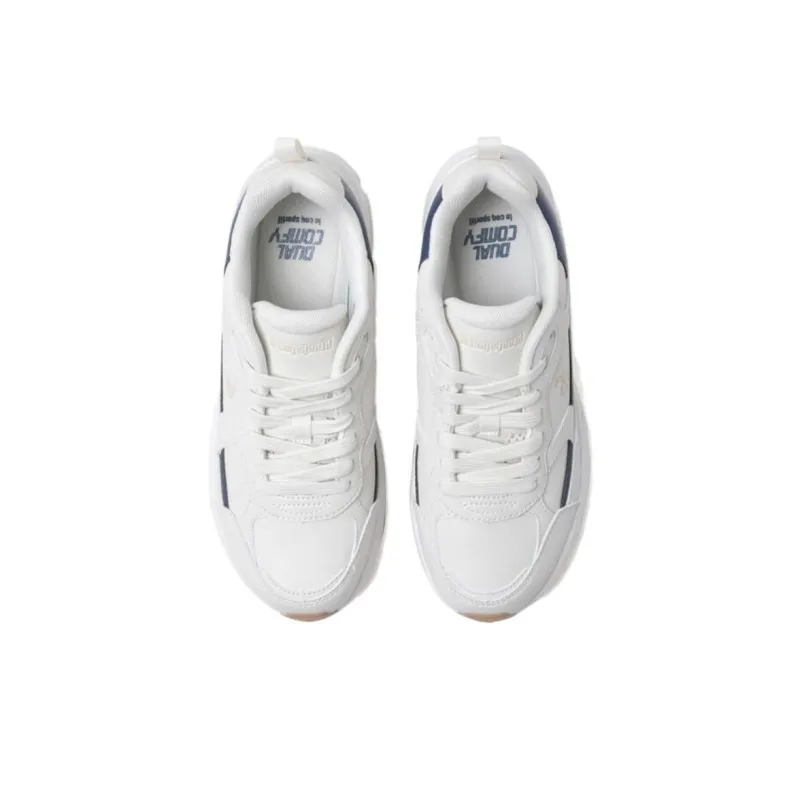 Le Coq Sportif Anti Slip Wear Resistant Low Top Running Shoes Unisex White-2