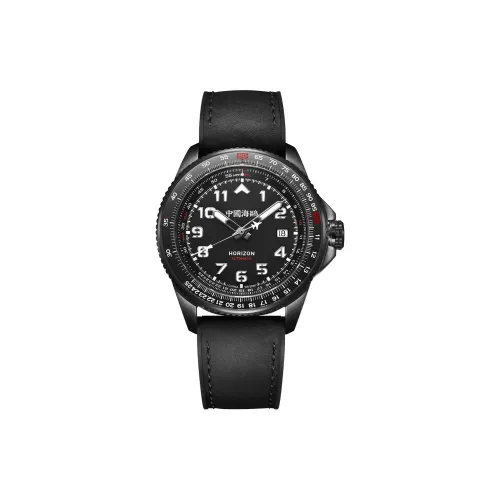Sea Gull PILOT Skyline Collection Automatic Mechanical Movement Rubber Band Strap Watch Men's Watches Black Dial