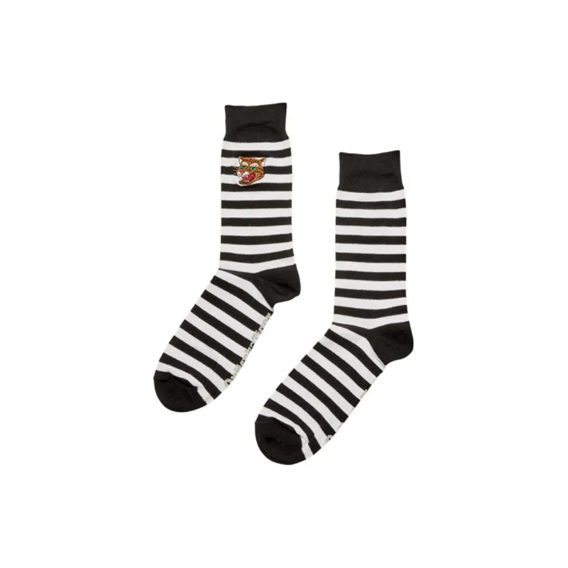 Onitsuka Tiger Mid Calf Socks Unisex 1 Pack Black/White-1
