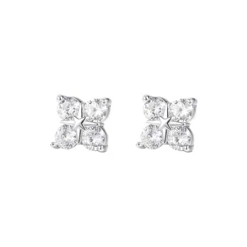 TAOHUAZHAOZHAO 999 Fine Silver Stud Earrings Women's
