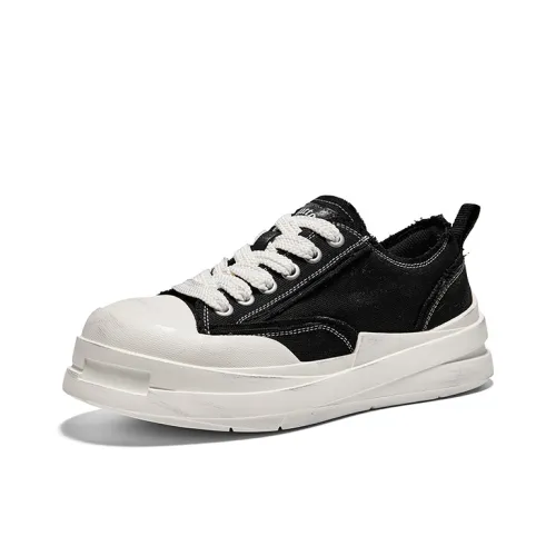 Hautton Breathable, Height Enhancing, Lightweight Low Top Casual Shoes Men's Black