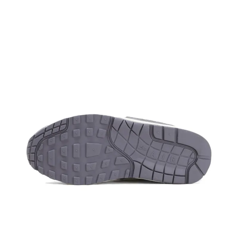 Nike Air Max 1 Anti Slip Wear Resistant Low Top Casual Shoes Women's Gray-3