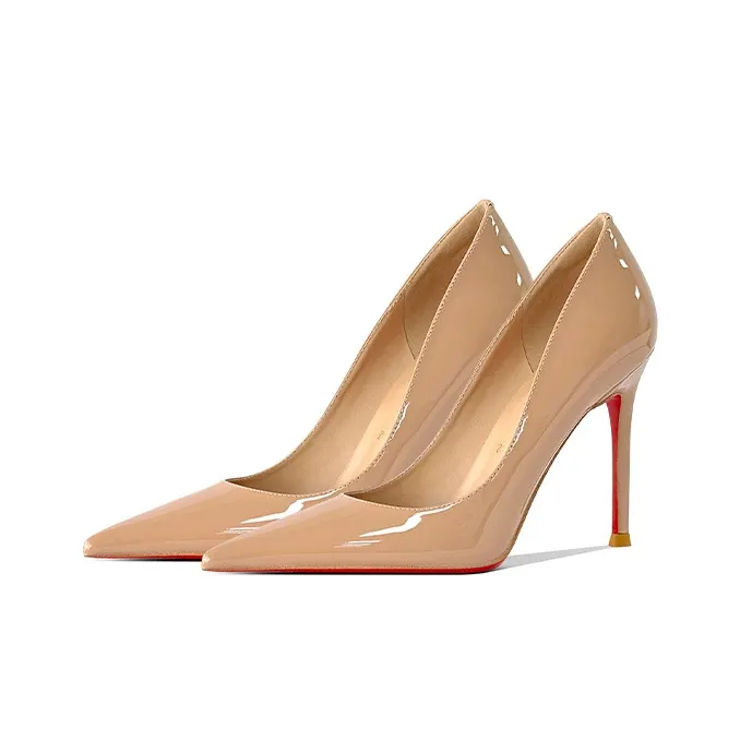 GOSO Slim Heel High Heels Women's Nude-1