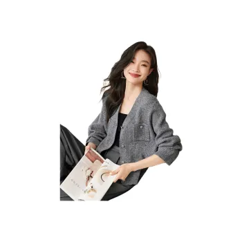 Mo Han Yi Mei Knitwear Women's Dusty Gray